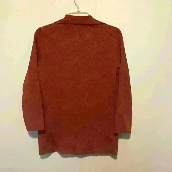 J Crew Womens Sweater Blazer Cardigan Button Front Cotton Rust Orange XSP Petite - Picture 2 of 3